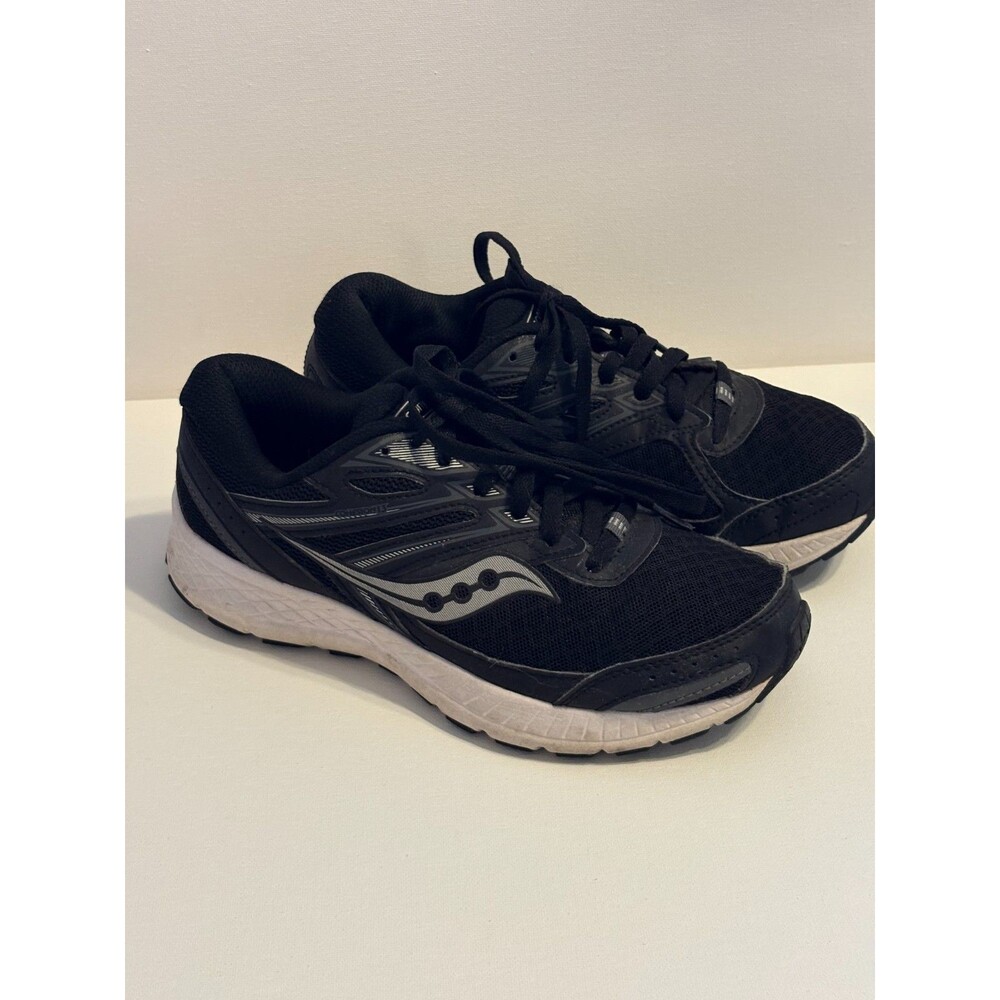 Saucony Cohesion 13 Black Tennis Shoes Athletic Sneakers Walking Size 7W